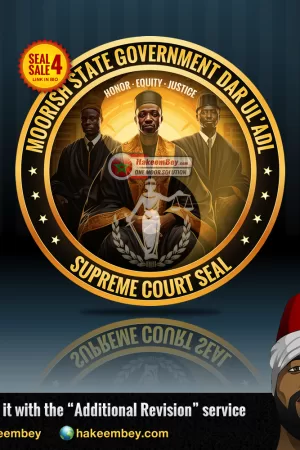 Seal 4 Sale - Dar Ul'Adl Supreme Court seal designed by Hakeem Bey (hakeembey.com)